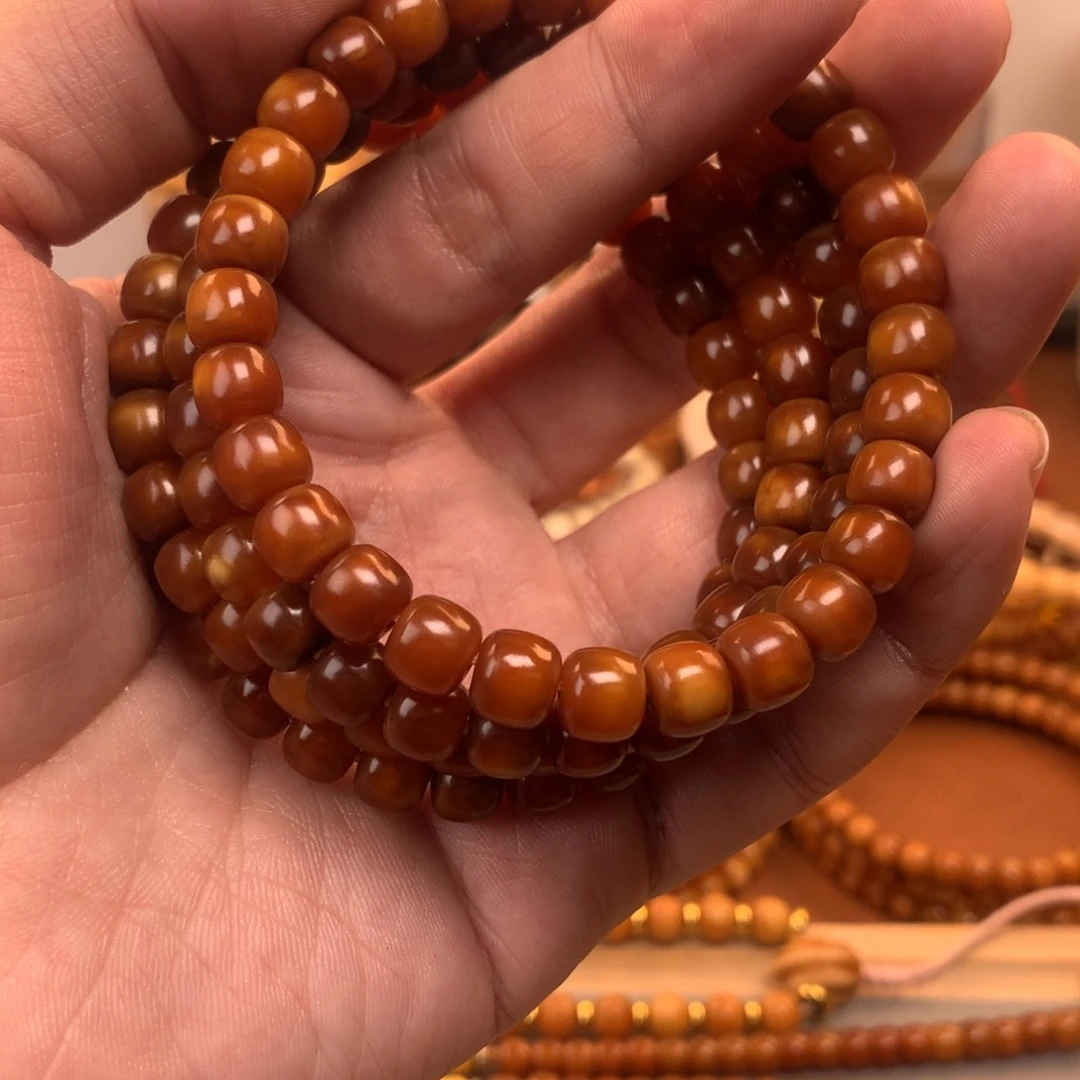 星月菩提吊坠8×7极致藏红玉化单圈