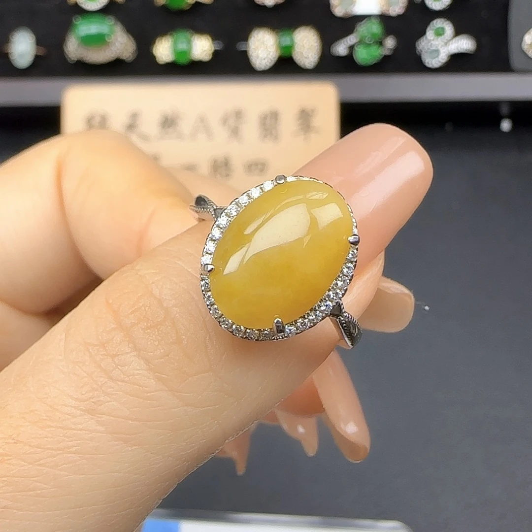 银S925镶嵌戒指翡翠