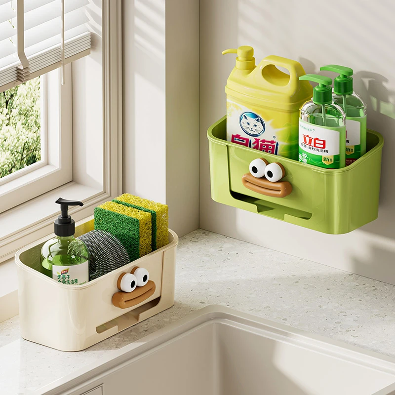 厨房置物架水槽抹布沥水架水龙头水池洗碗洗洁精钢丝球收纳架神器