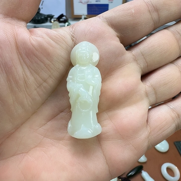 和田玉未镶嵌吊坠(不含链)