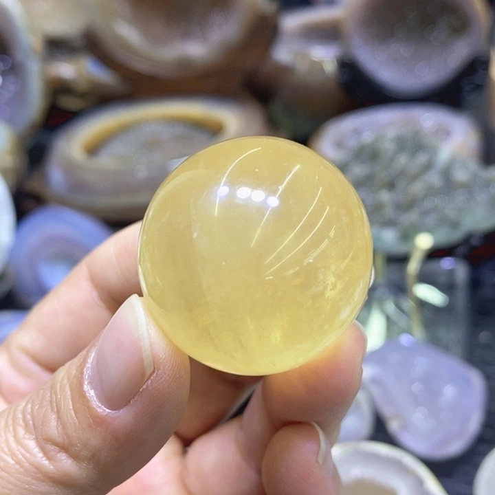 未镶嵌珠宝半成品水晶小黄球