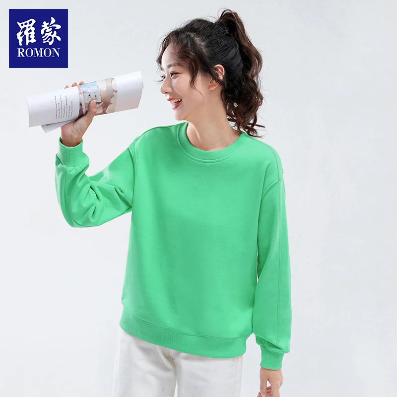 【GCTY】罗蒙H女士新款经典百搭圆领套头卫衣HDAWYW3AAQH630