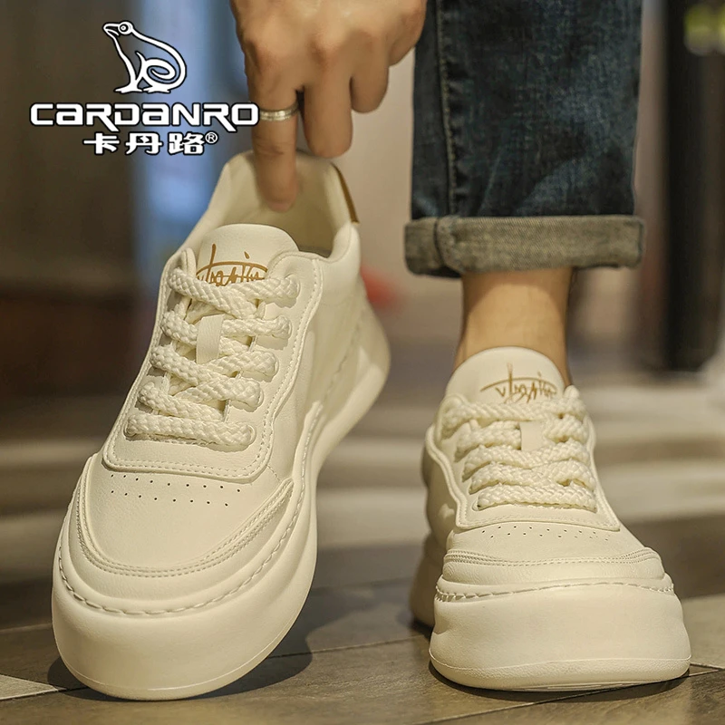 意大利卡丹路男鞋秋季潮牌高级感男士小白鞋软底百搭运动休闲板鞋