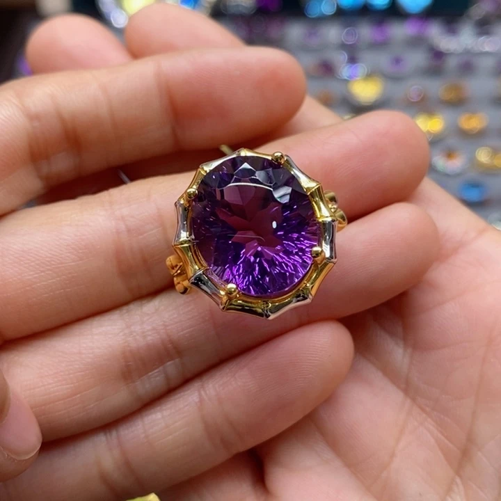 水晶戒指银S925镶嵌吉***?天然水晶戒指