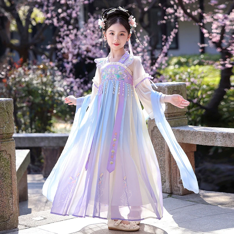女童汉服夏季2025新款儿童超仙连衣裙中国风公主裙小女孩古装裙子