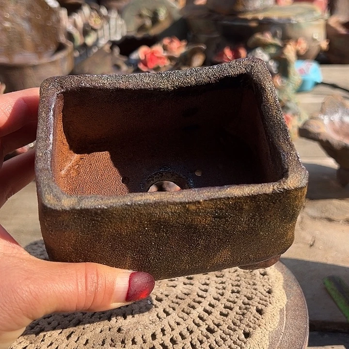 8新年福利手工粗陶高温花盆