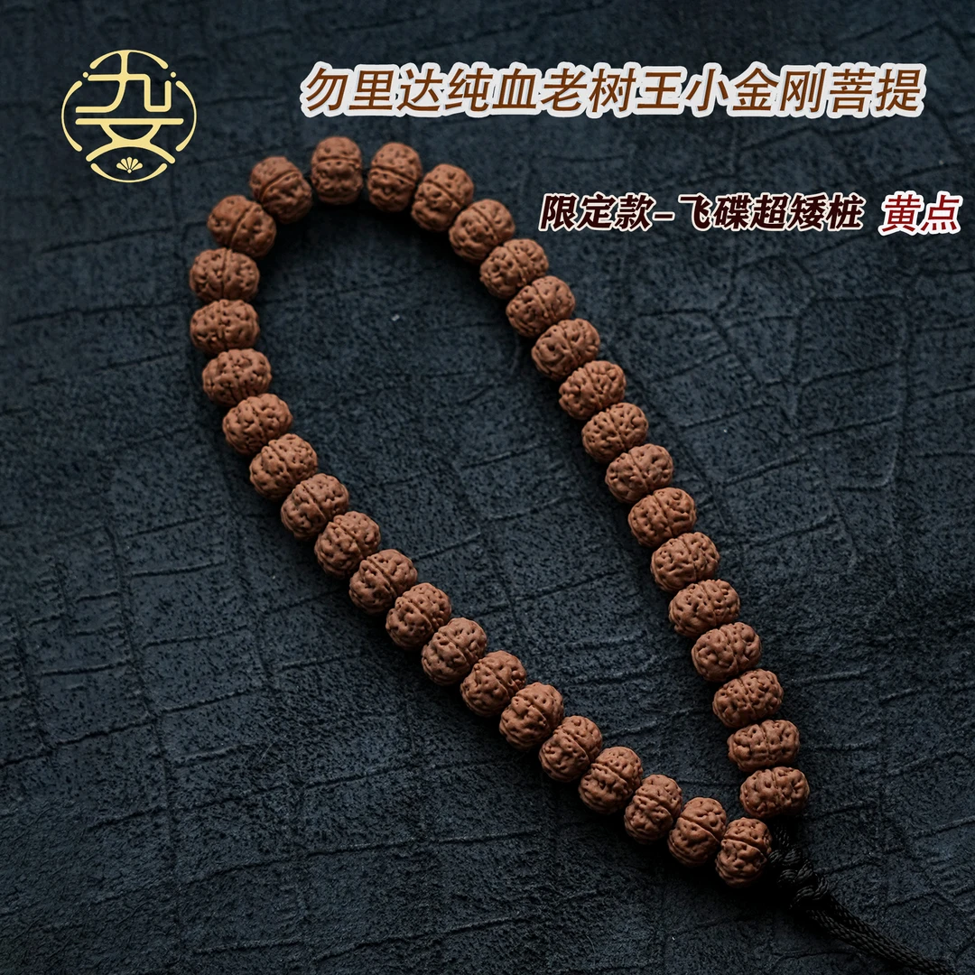 10mm限定款黄点单圈超矮桩老树王小金刚菩提手串文玩男士串珠文玩