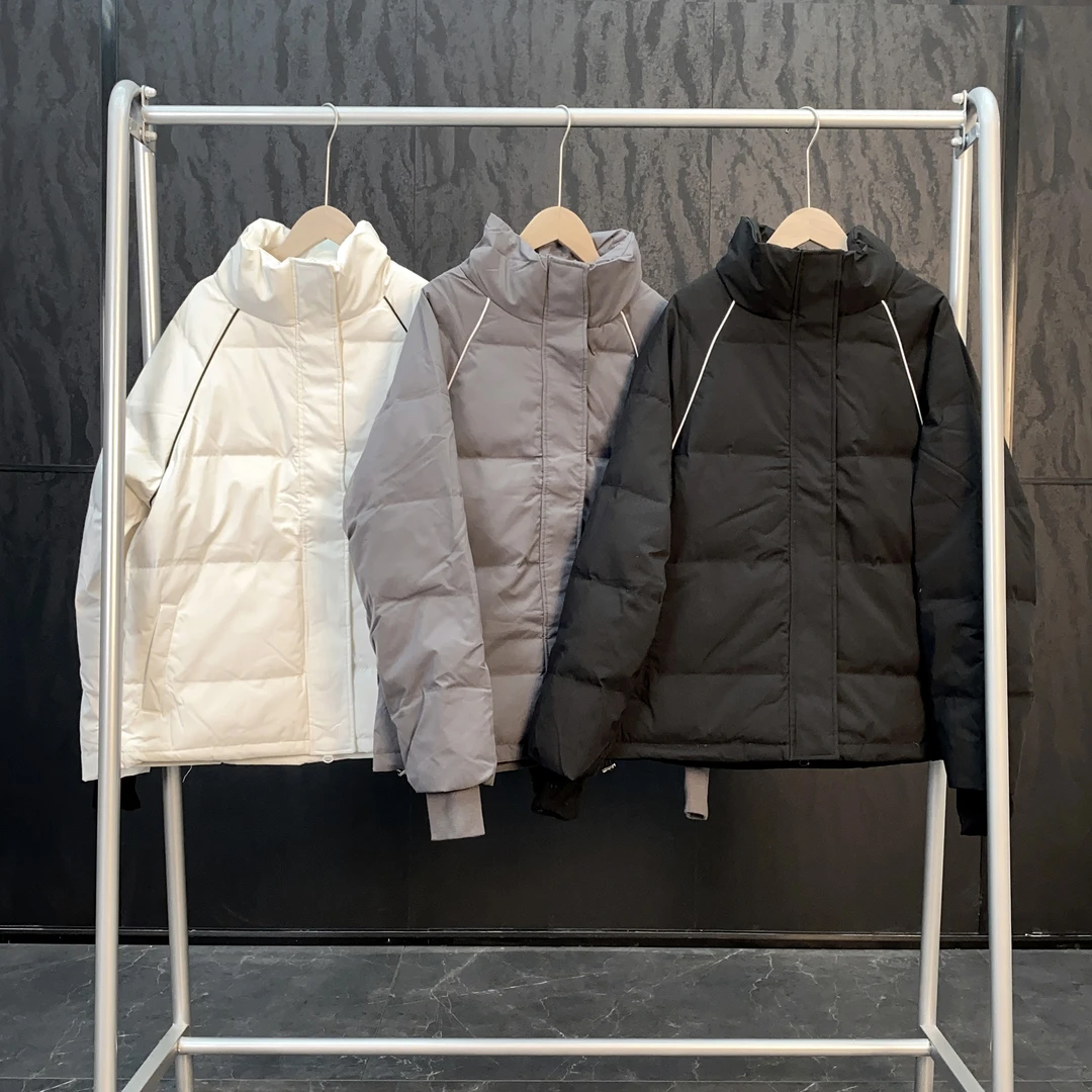 韩版纯色棉服冬季日常百搭加厚保暖防风宽松高级感立领0067