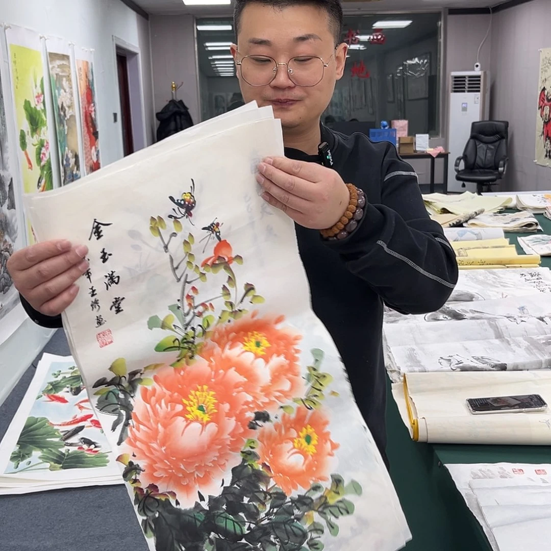 国画宣纸国画上纯手绘作品