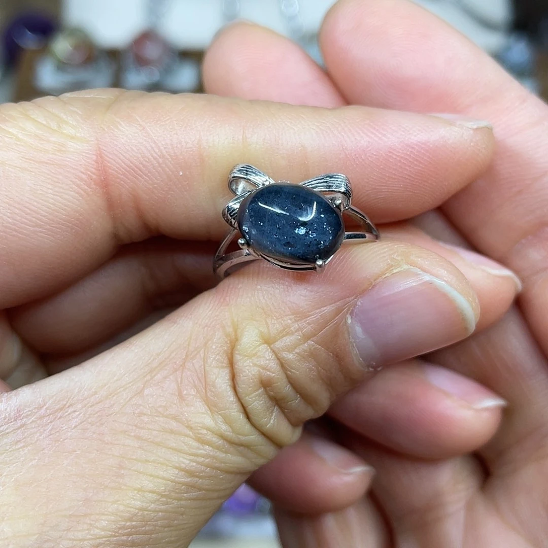 【闪购商品】银S925镶嵌珠宝半成品水晶戒指