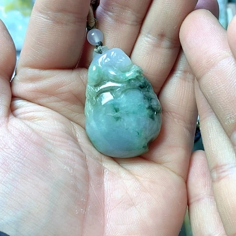 翡翠颈饰未镶嵌天然缅甸翡翠a货