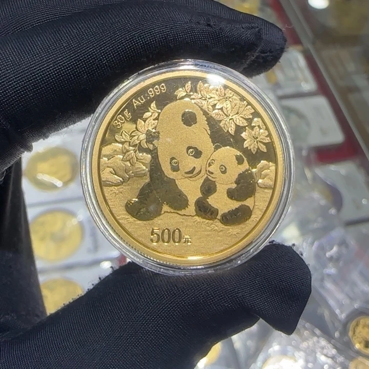 纯金2024年熊猫30克普制金币 裸币无说明书盒
