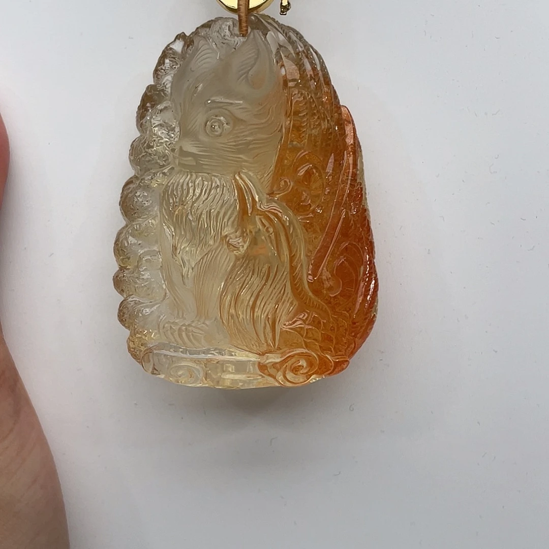 颈饰水晶未镶嵌定制吊坠狐狸