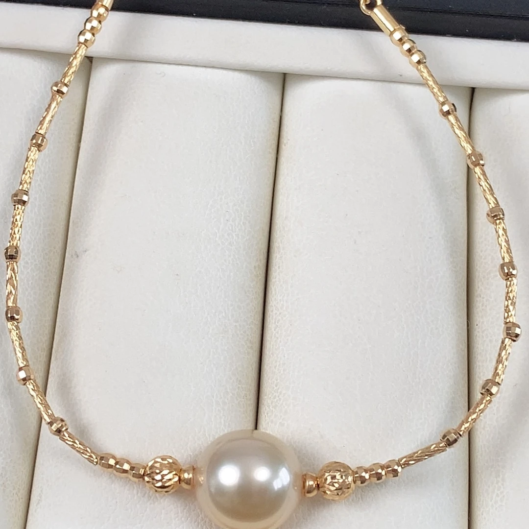 海水珍珠手链银S925镶嵌