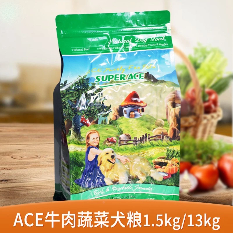 ACE牛肉蔬菜狗粮12.7KG成犬幼犬全期犬狗粮金毛萨摩自然粮阿拉