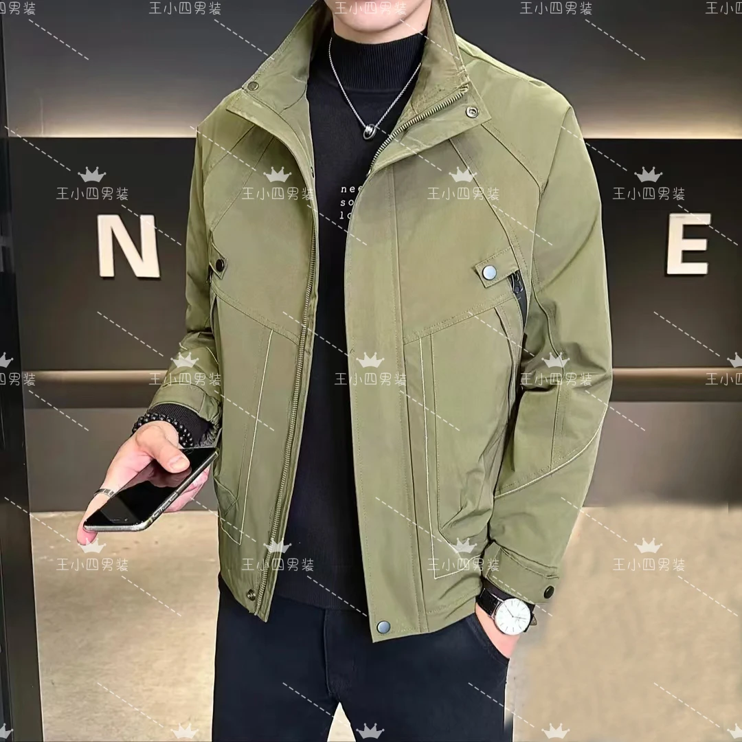 冬季新款时尚百搭户外工装立领防风御寒加厚外套#8125