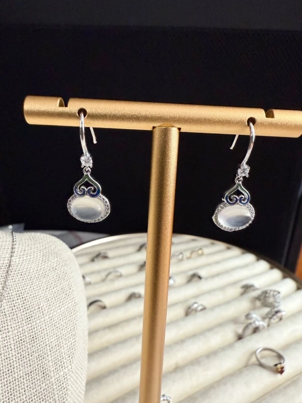 925银珐琅耳饰 福禄双全葫芦耳环耳饰