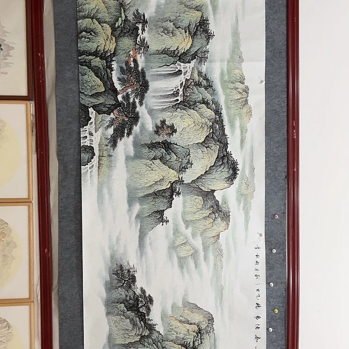 国画手绘国画江山如此多娇