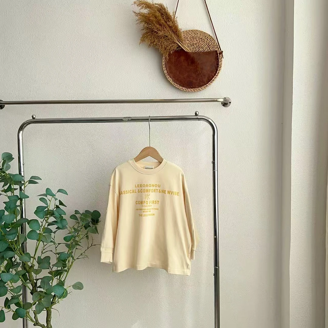 Q128丽米黄色长袖T恤