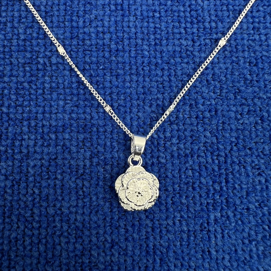 999足银货号 1007银色项链女款【无礼盒】