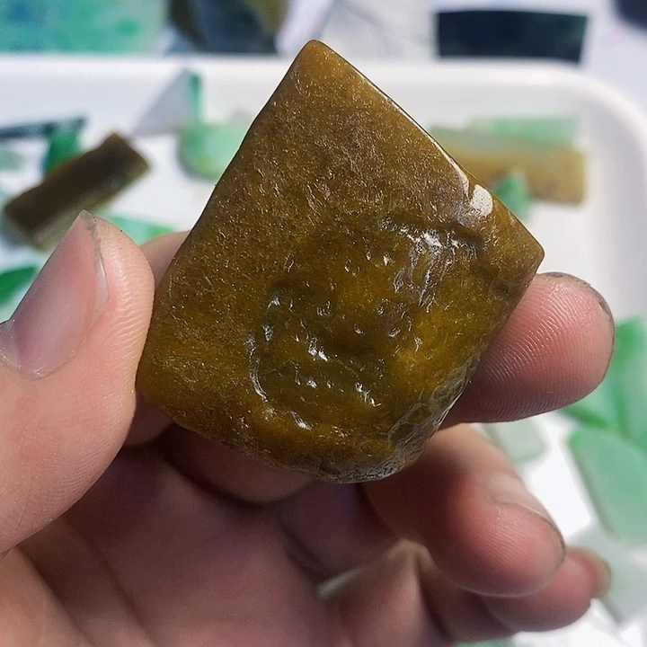 翡翠散珠天然翡翠A货挂件