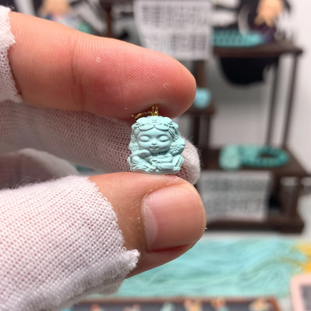 绿松石未镶嵌挂件