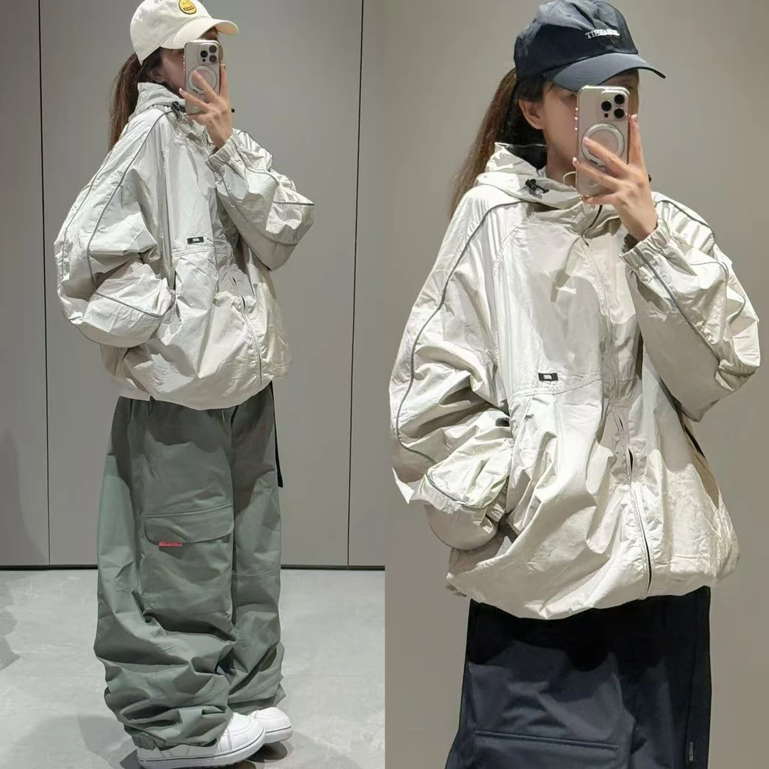 DOCESHEN沈小仙单板自由式滑雪上衣月光银滑雪服