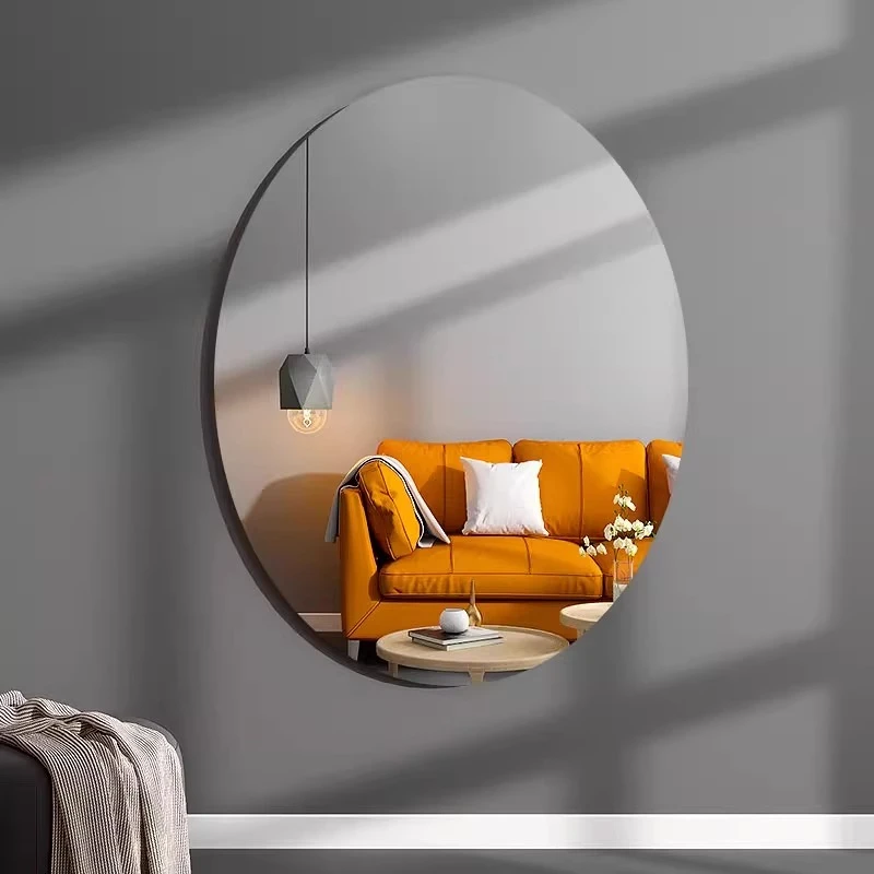 家用高清化妆镜贴墙自粘亚克力软镜子异形全身穿衣镜墙面镜片贴纸