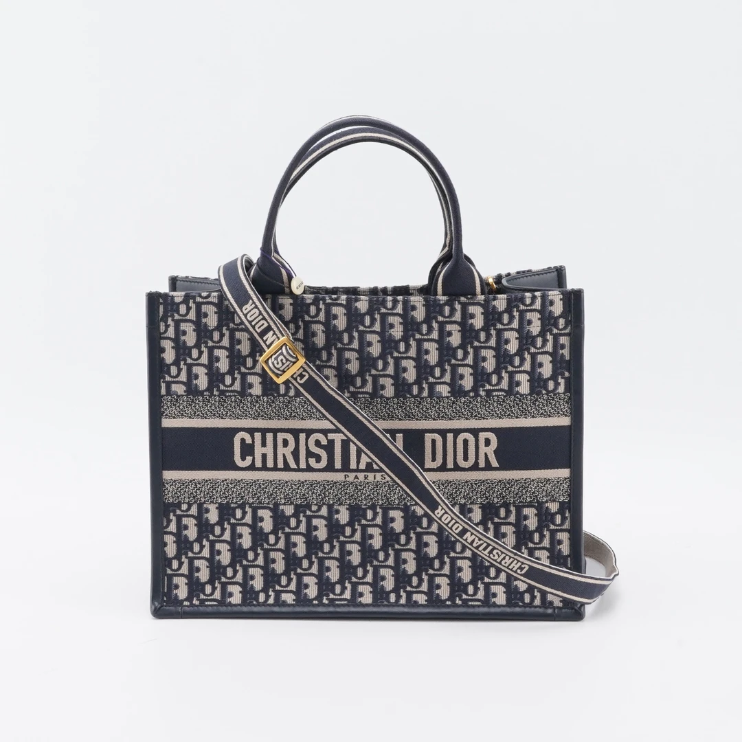 95新 DIOR/迪奥 【一号店】Book黑老花 中号托特/BGH401960019