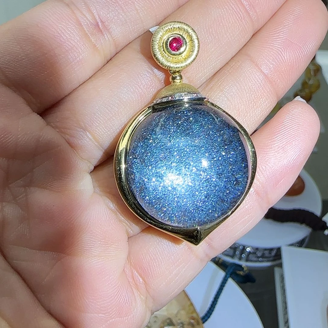 水晶吊坠18K金镶嵌JP36086婷