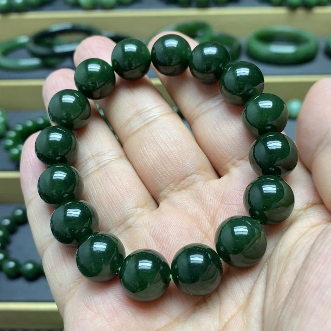 手串未镶嵌和田玉（碧玉）吉*?