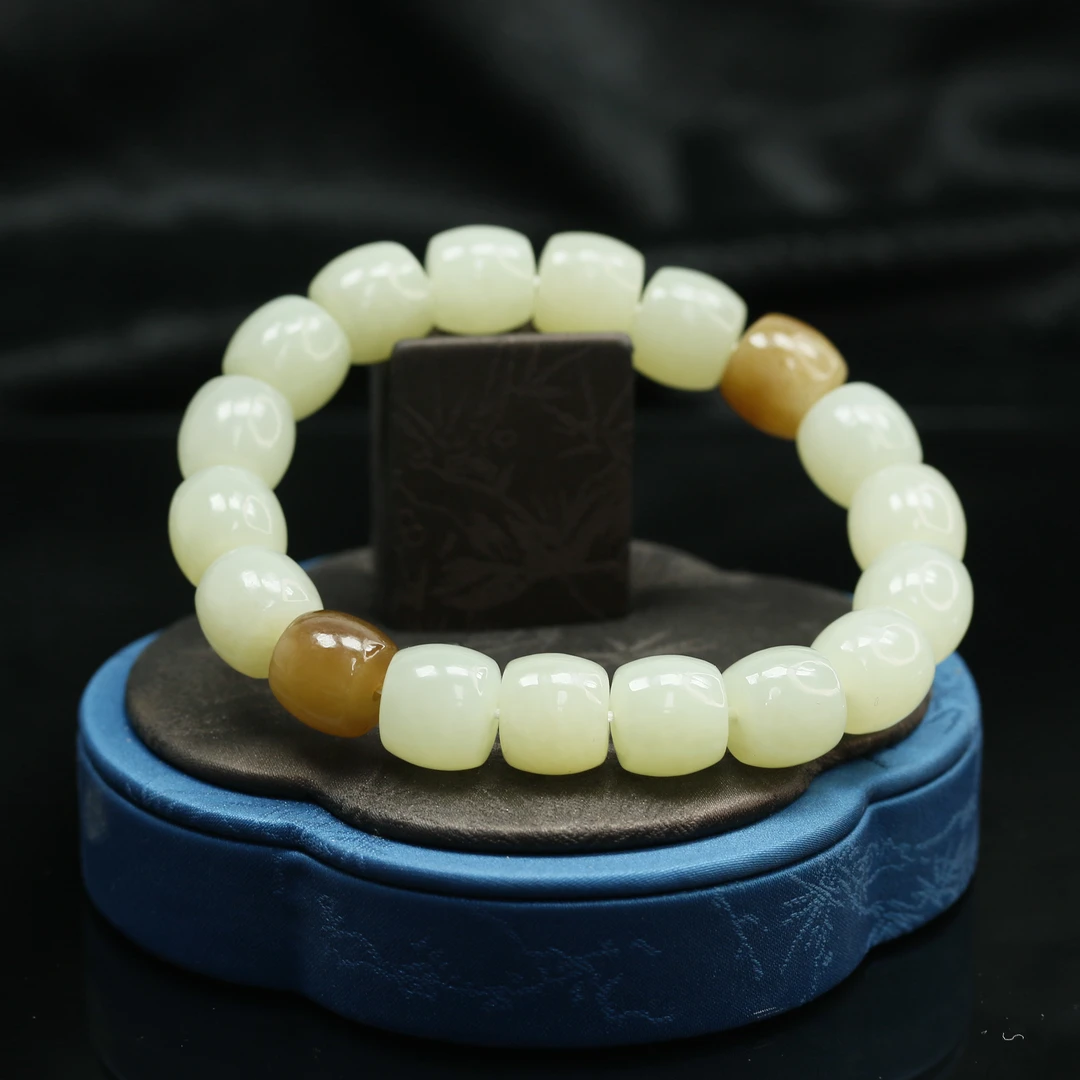 12和田玉且末糖白手串/800219北京中保拍卖