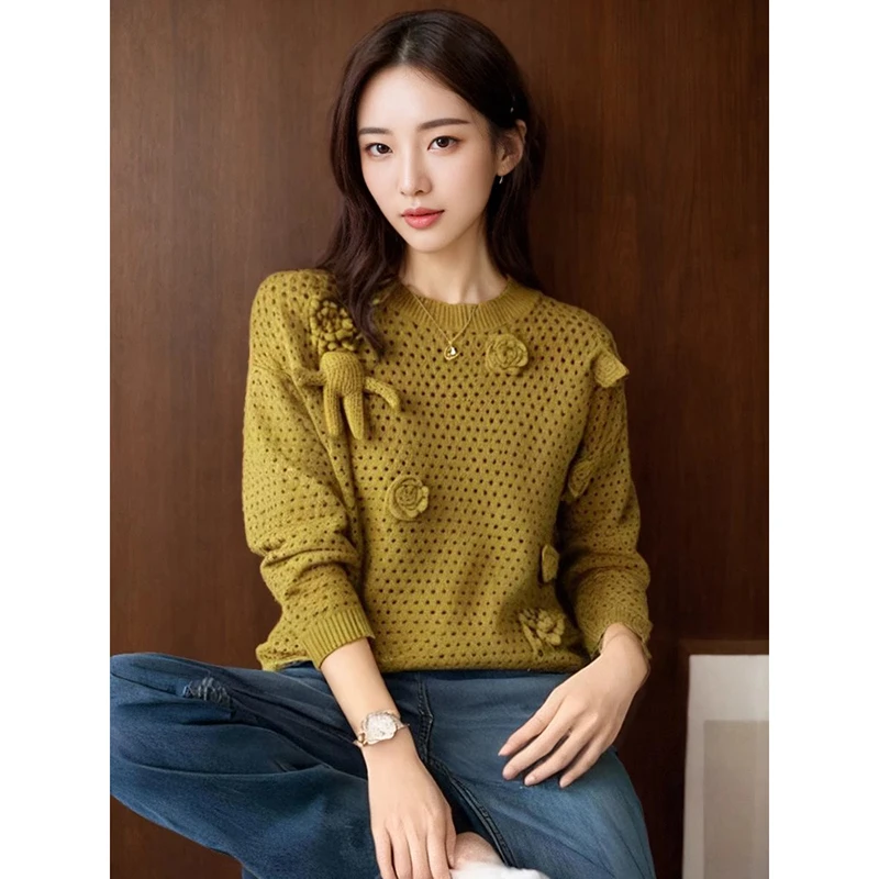 36860【N系列】镂空毛衣针织衫M23Q1M5175