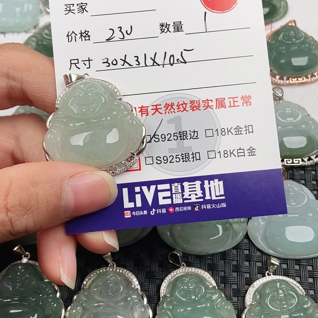 翡翠银S925镶嵌颈饰