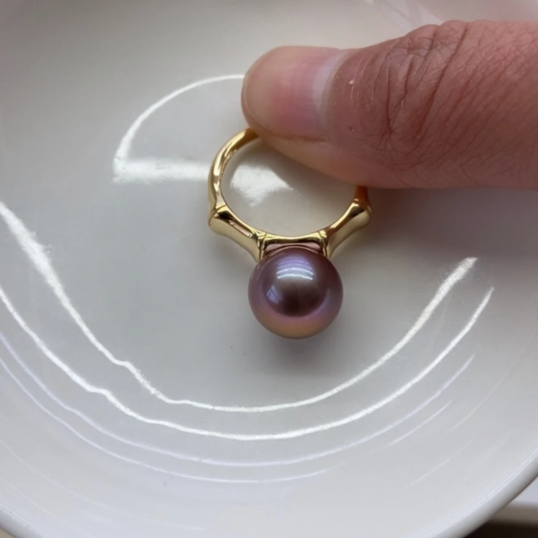 淡水珍珠戒指银S925镶嵌