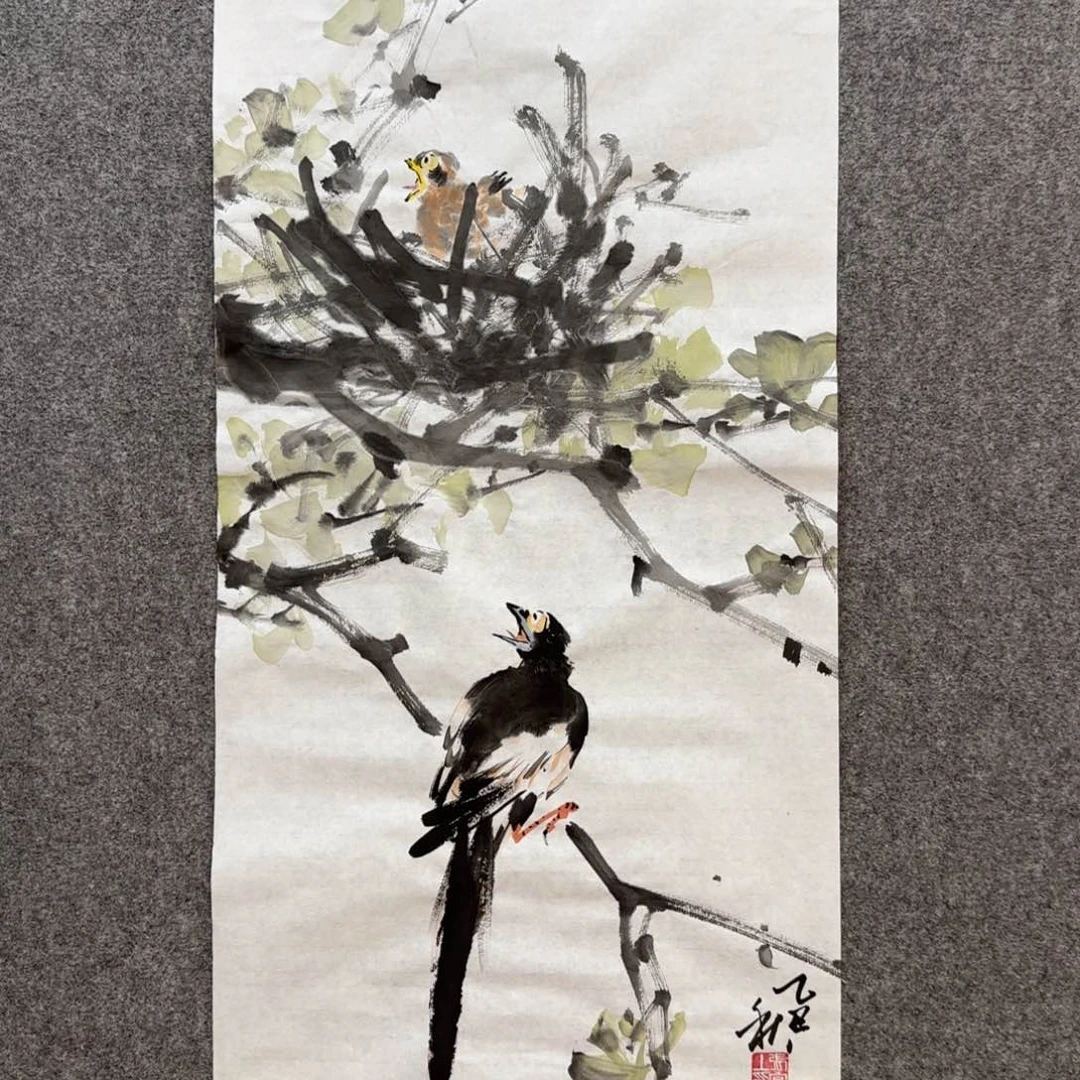 国画向上老师手绘作品