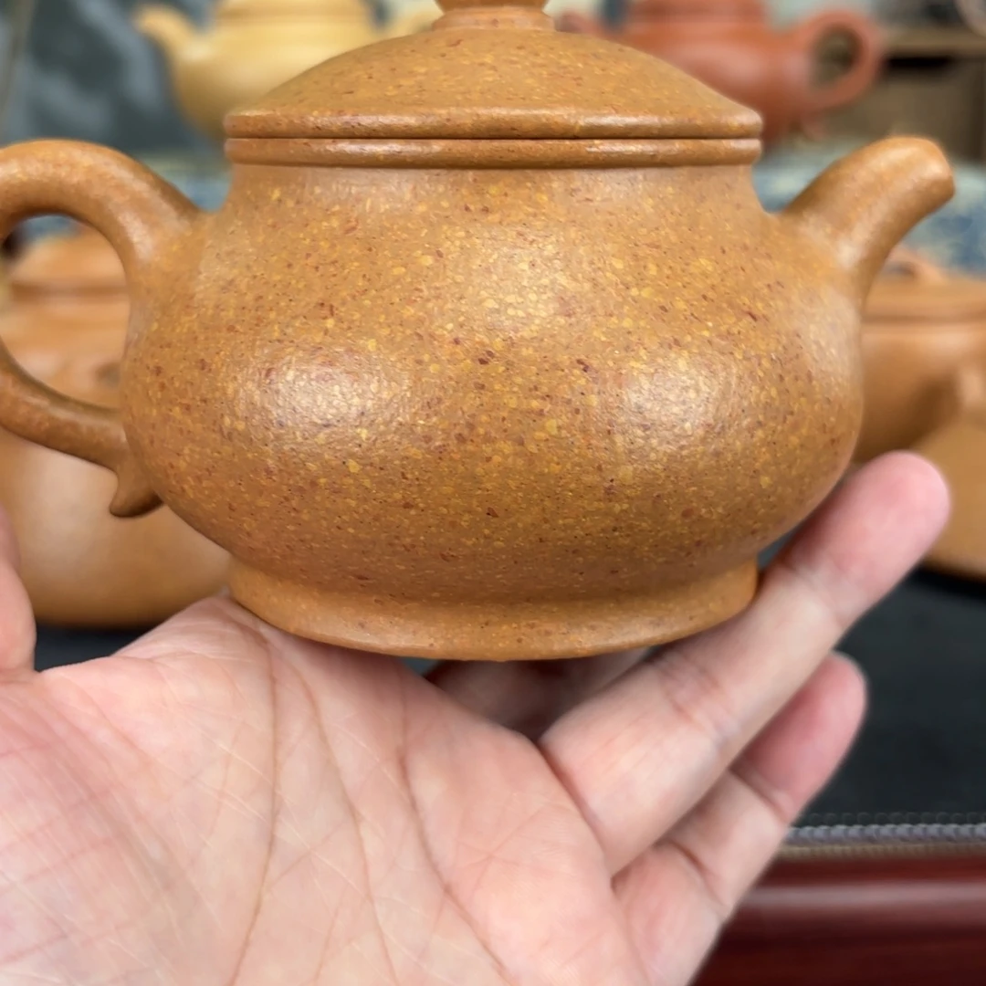 茶壶紫砂梨皮黄段潘壶230