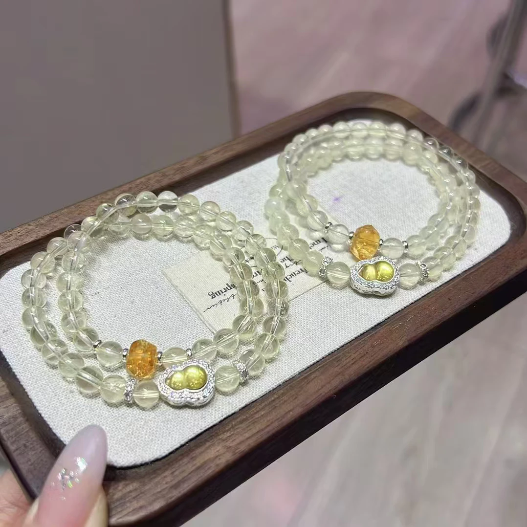 黄水晶黄塔金原创手串拍一发一多样性发货