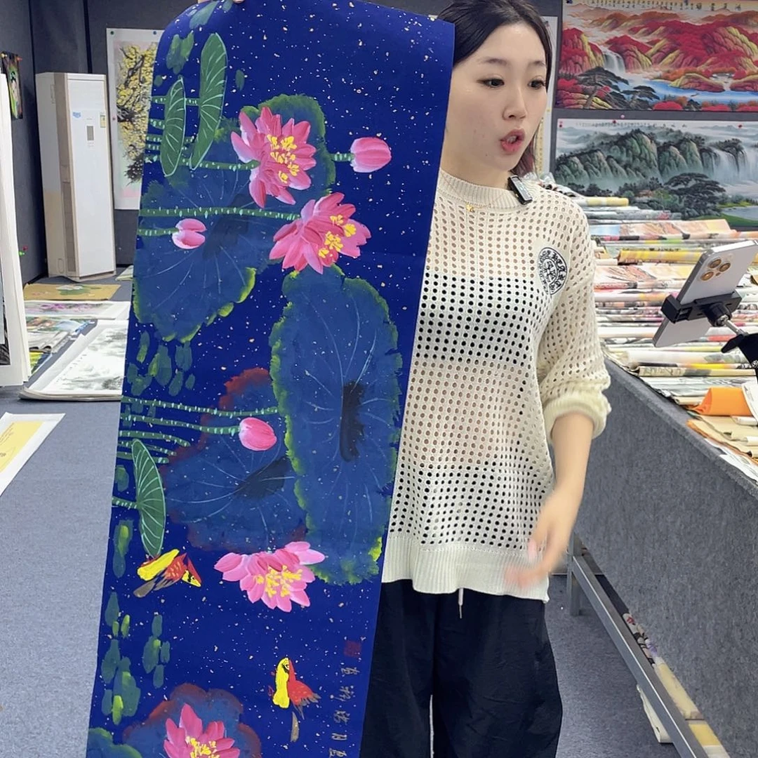 国画作品小姐姐放漏…