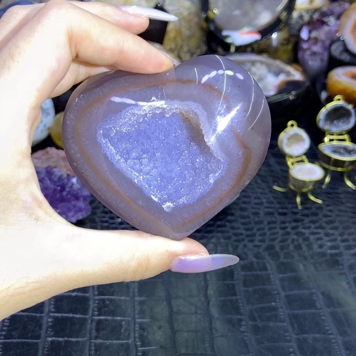 水晶珠宝半成品未镶嵌爱心