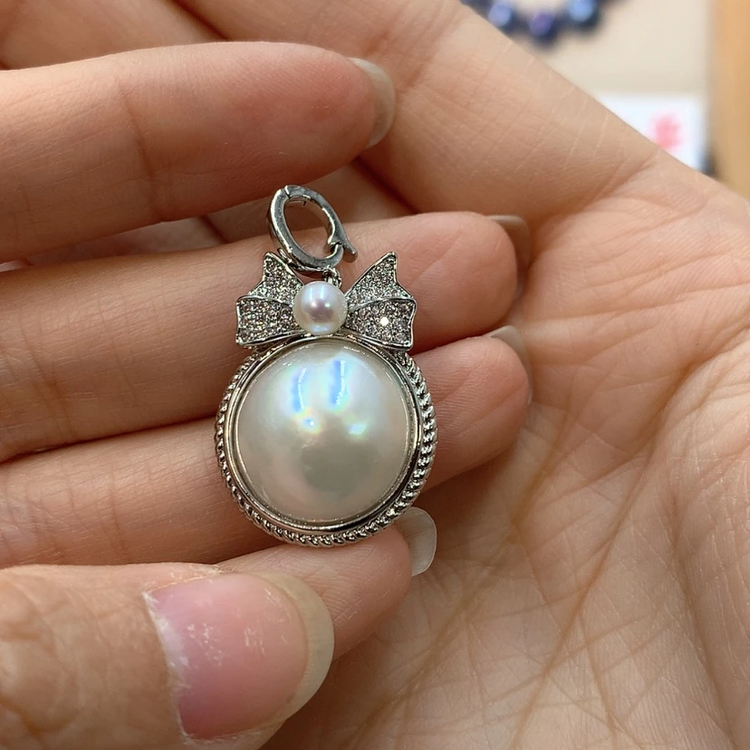 【闪购商品】耳饰拼合珍珠（马贝珠）未镶嵌