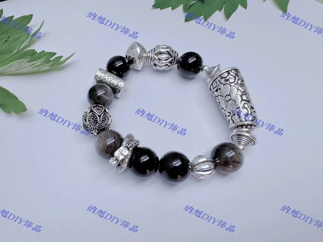 水晶diy配饰 广东电镀 高保色 清迈风 男士款不掉色隔珠隔片 配件