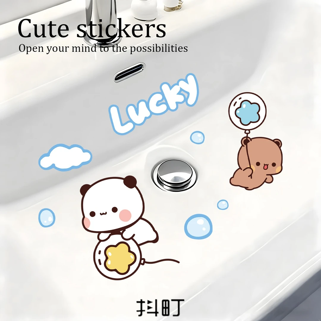 一二布布洗手盆洗手池洗手台防水贴纸卫生间浴室厨房瓷砖贴画装饰