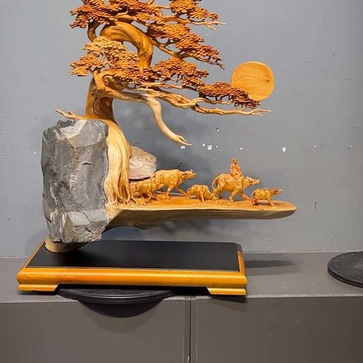 我***字柏木（崖柏）木雕艺术作品欣赏