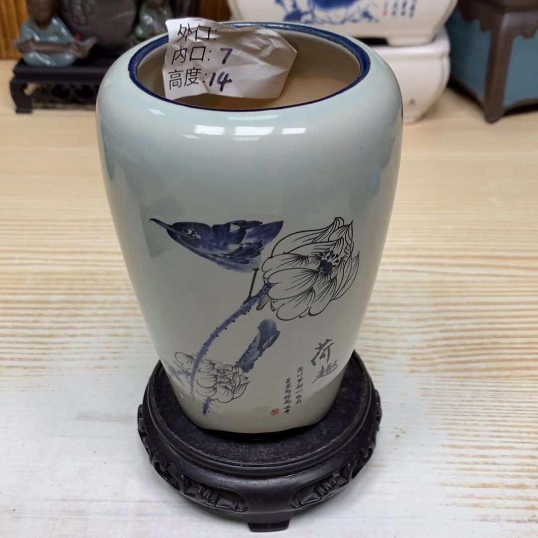 紫砂陶瓷花盆浮力