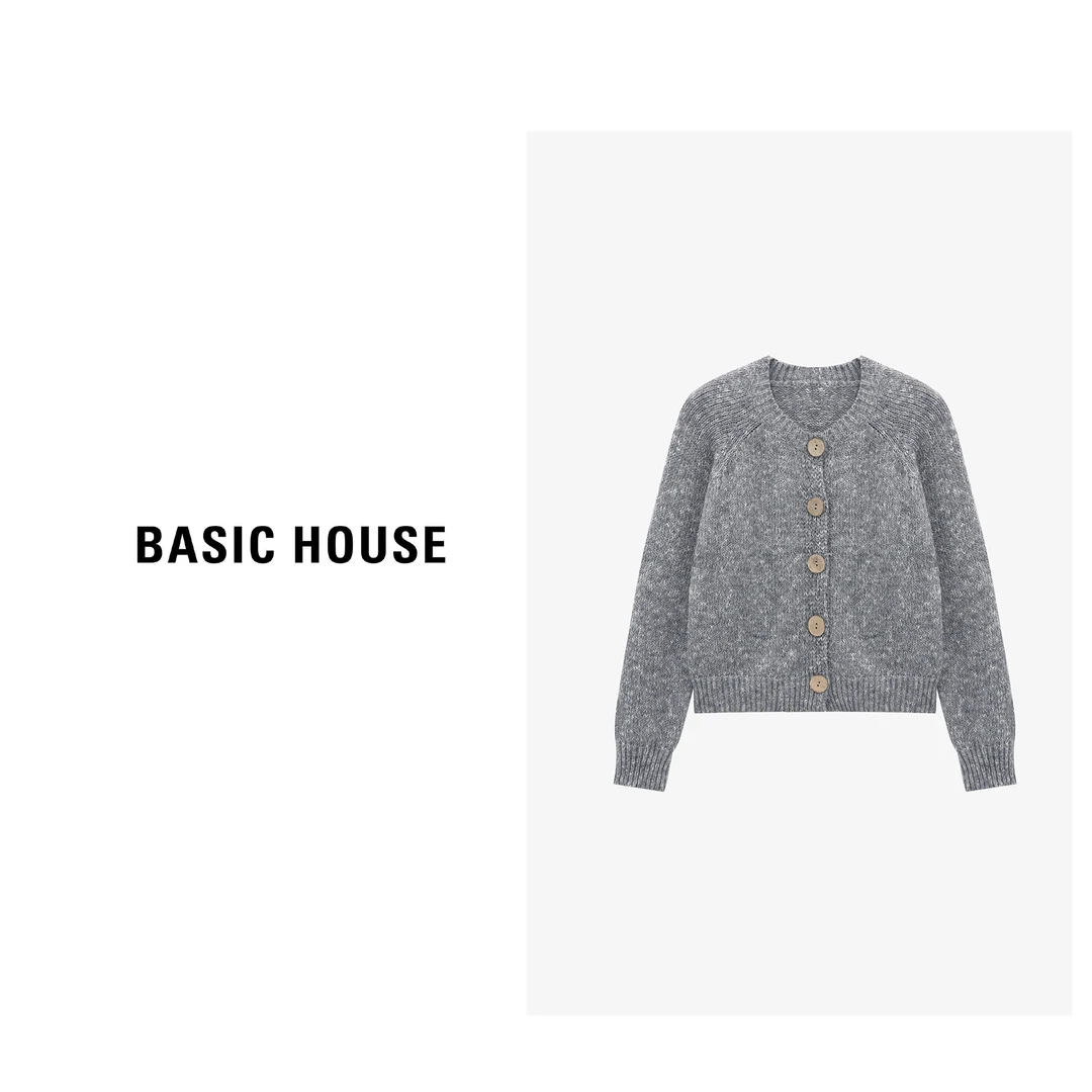 Basic House/百家好秋季新款简约气质双花交织毛衣-B0625B5MMN2