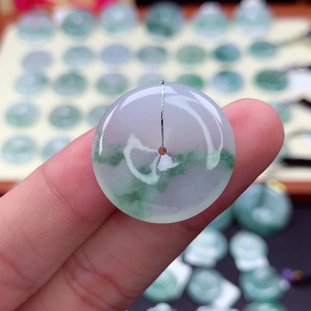 翡翠未镶嵌颈饰24 尺寸25-4.8