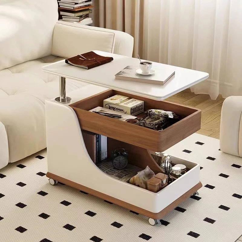 移动茶几实木多功能沙发北欧简约风家用现代升降小户型客厅小茶几