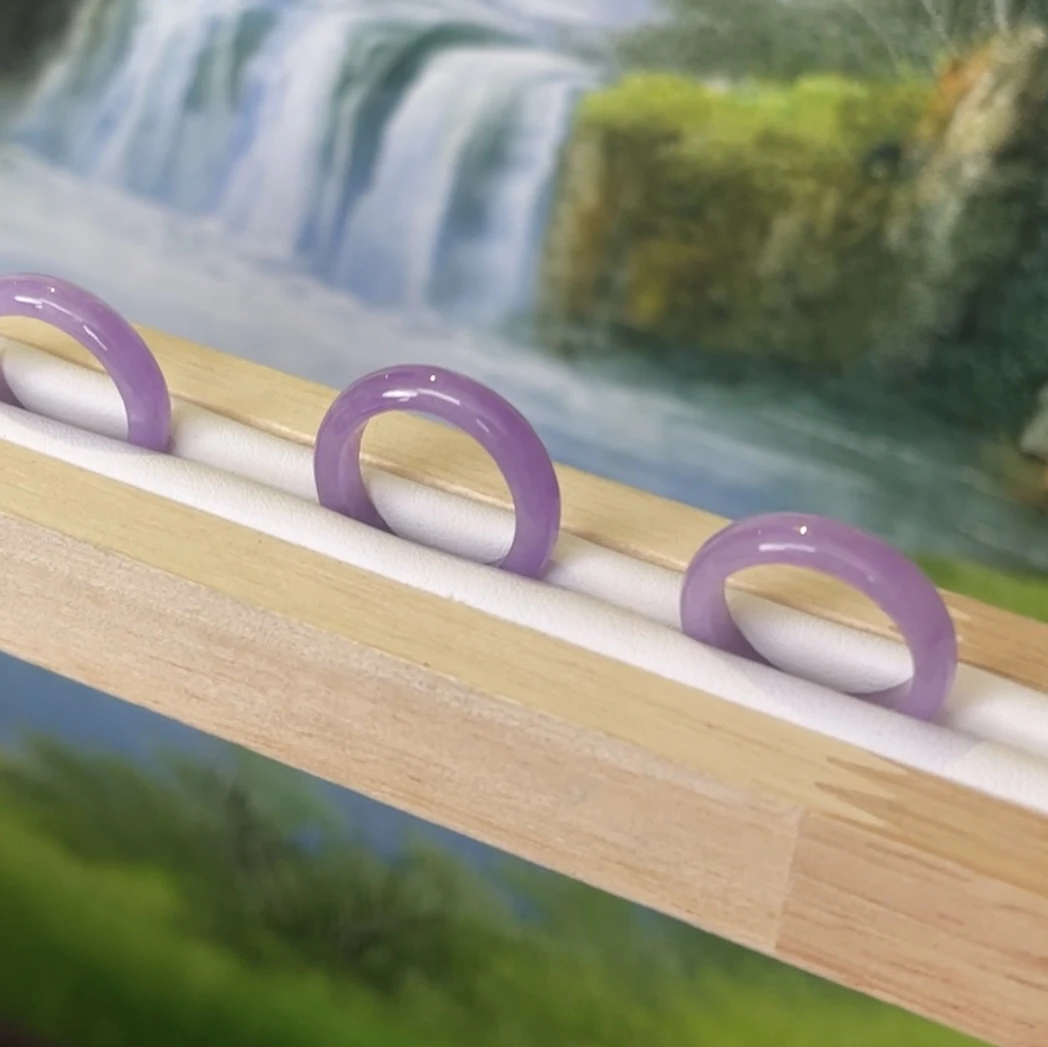 Z紫翡戒圈 翡翠 戒指