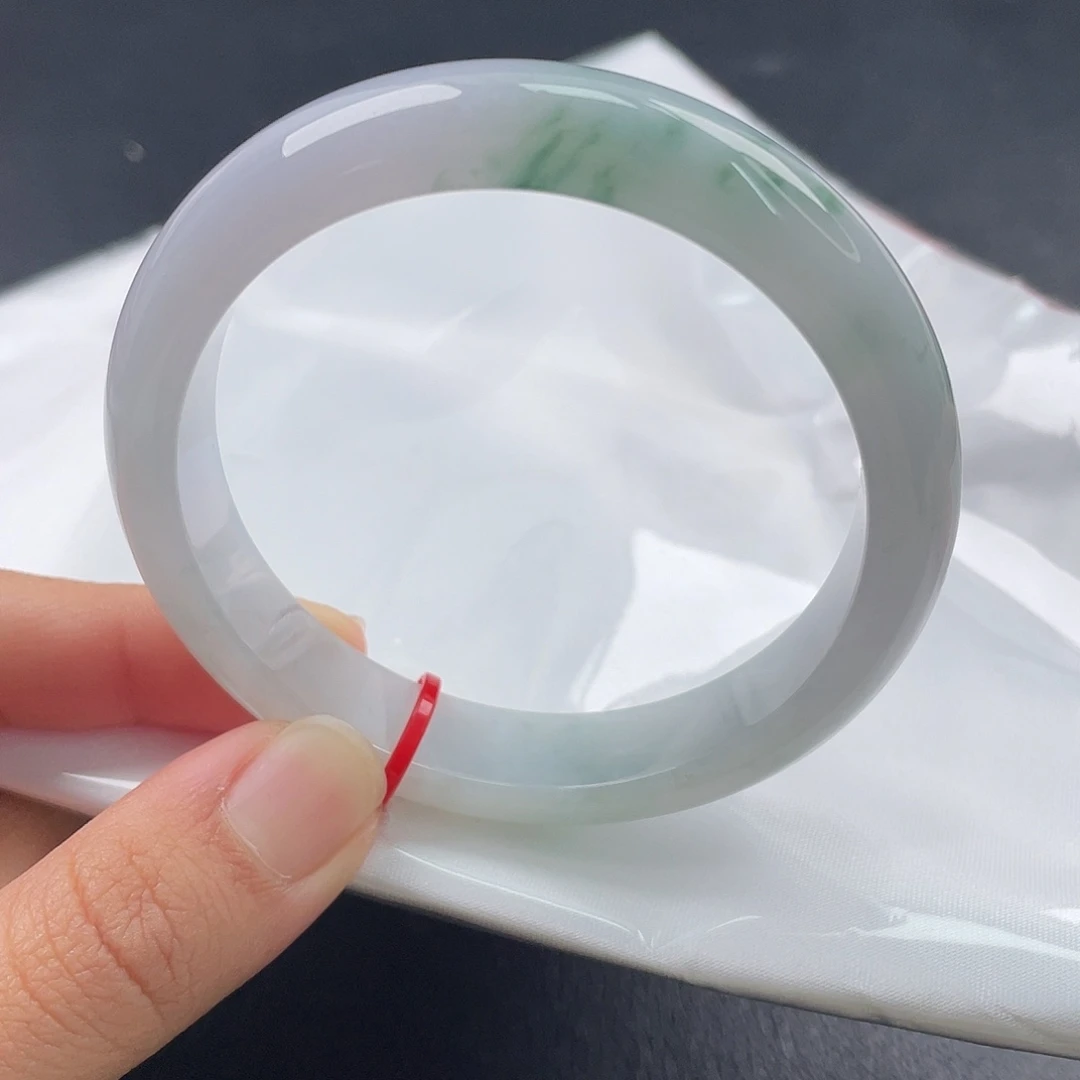 翡翠未镶嵌手镯5657正圈